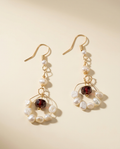 Pearl Fan Drop Earrings