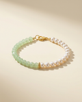 Porcelain Jade and Pearl Bracelet
