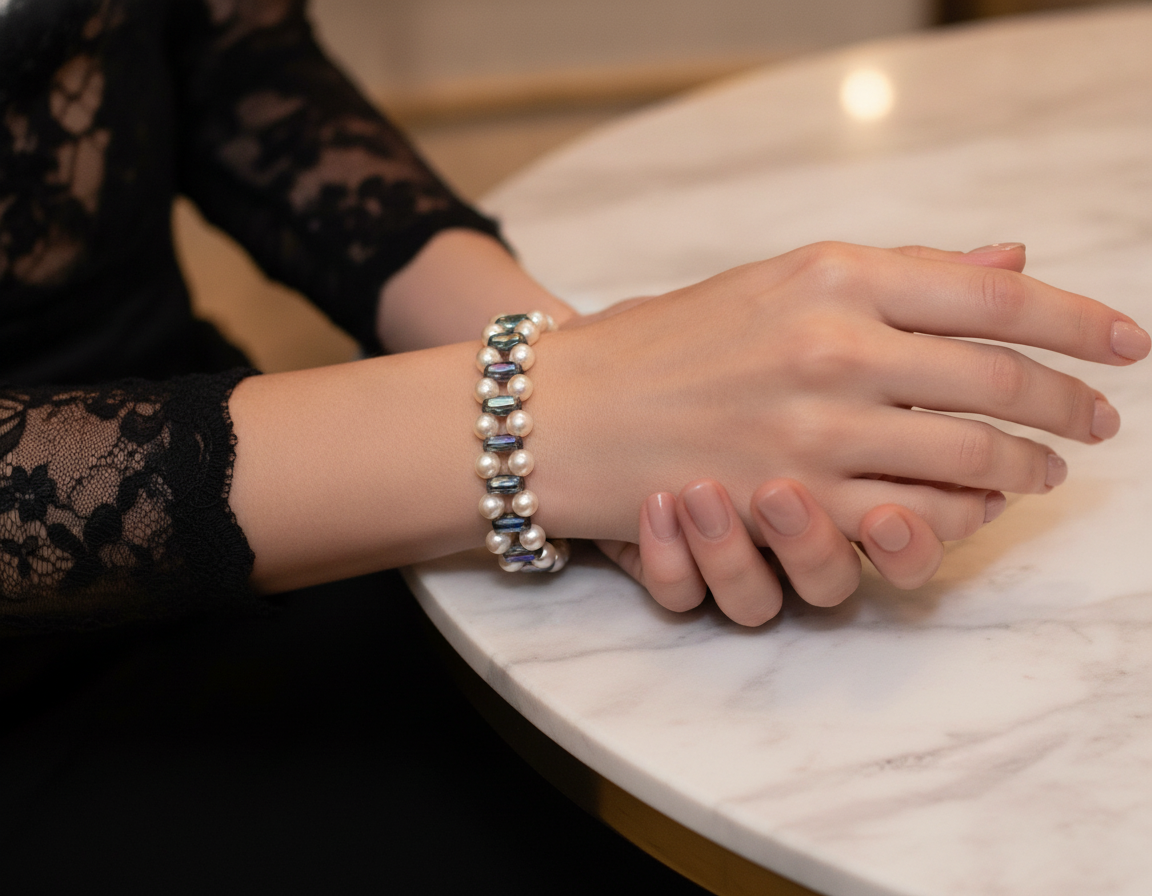 Ocean Shimmer Pearl Bracelet
