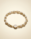 White Keshi Pearl Bracelet