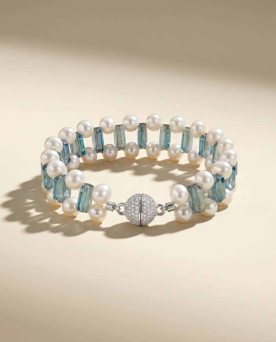 Ocean Shimmer Pearl Bracelet