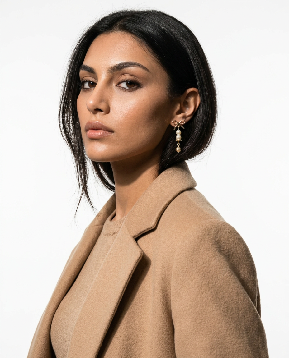 Golden Pearl Earrings