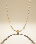 White Keshi Pearl Necklace