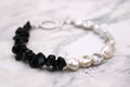 Black Obsidian and Pearl Bracelet