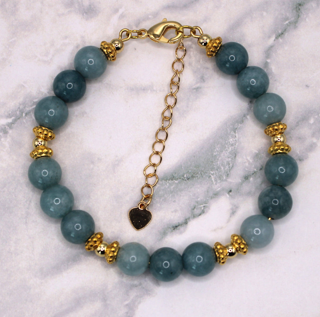 Polished Aquamarine Jade Pendant Set