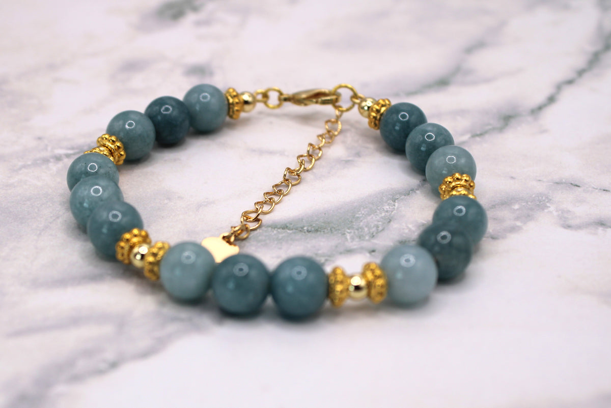 Polished Aquamarine Jade Pendant Set