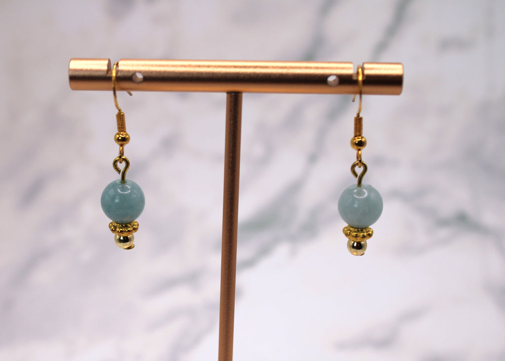 Polished Aquamarine Jade Pendant Set