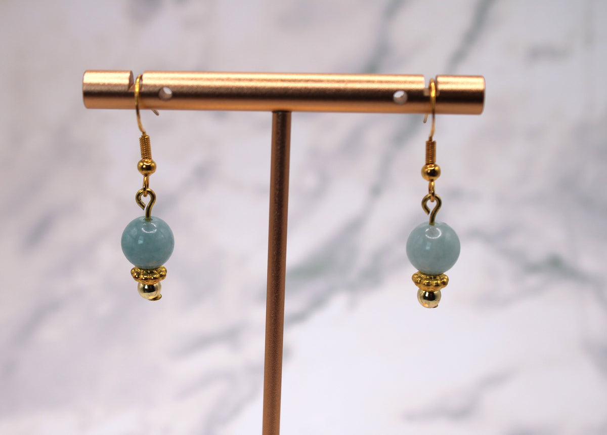 Polished Aquamarine Jade Pendant Set