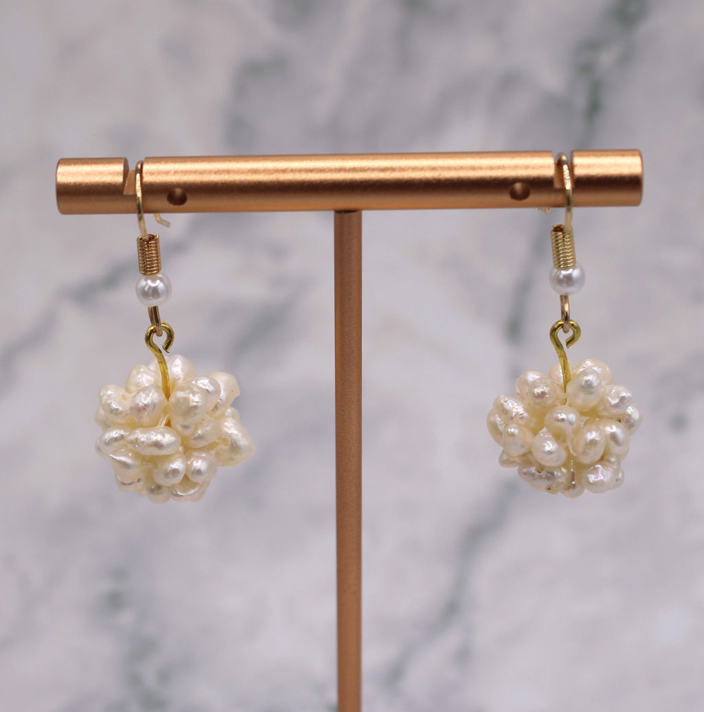 Snowball Freshwater Pearl Earrings