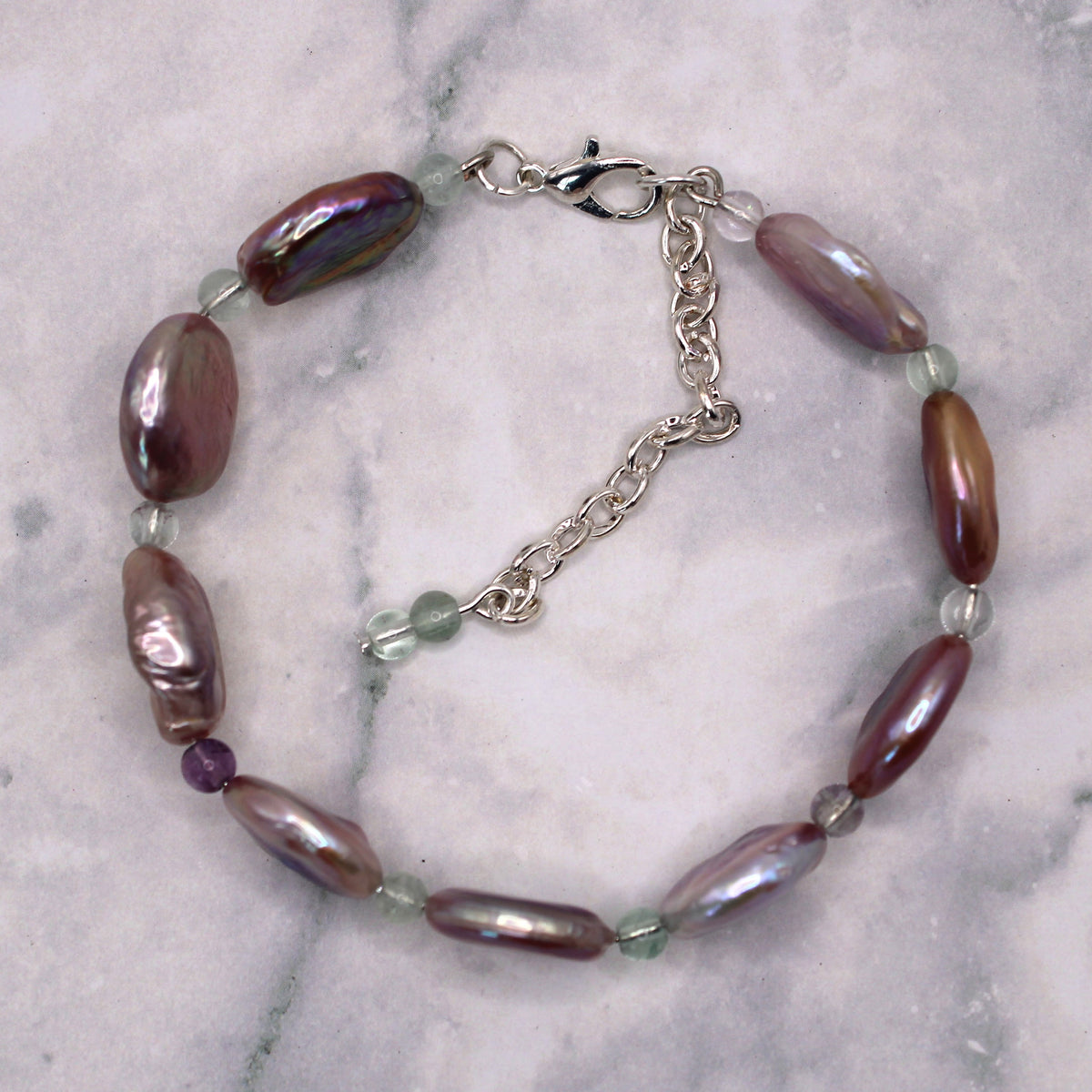 Shimmering Lavender Coin Pearl Necklace Set