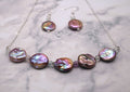 Shimmering Lavender Coin Pearl Necklace Set