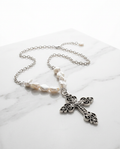 Faithful Baroque Pearl Cross Pendant
