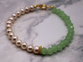Porcelain Jade and Pearl Bracelet