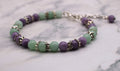Burmese Jade and Lepidolite Bracelet
